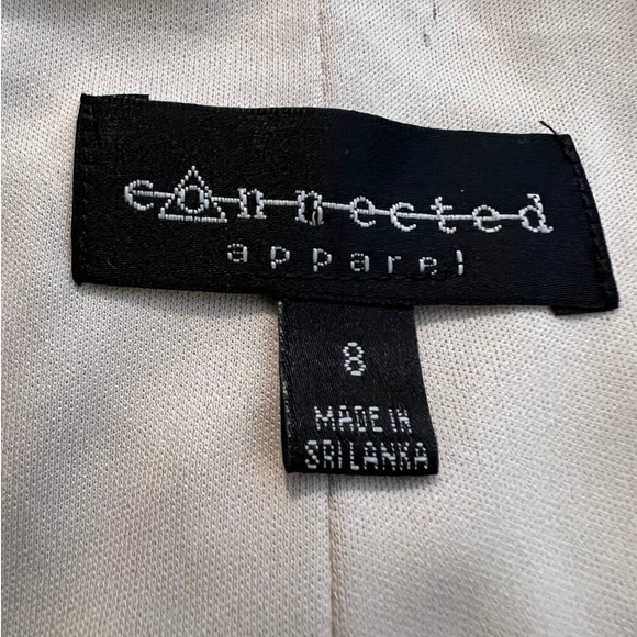 Connected Apparel Dress Size 8 in Cream Overlay Lace with Gold Sequins - Picture 5 of 6